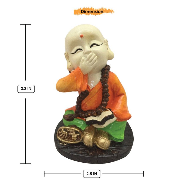 Elegant Artisan Ployresin Sitting With Putting Artisan On Mouth Lord Buddha Statues Display Piece Home Decor Office Home Decor Spiritual Gift Multicolour Premium Home Decor 5 Handcrafted Ployresin Sitting With Putting Hand On Mouth Lord Buddha Statues Showpiece Home Decor/Office Decor/Spiritual Gift, Multicolour - Karigaari India Aesthetic Home Decor