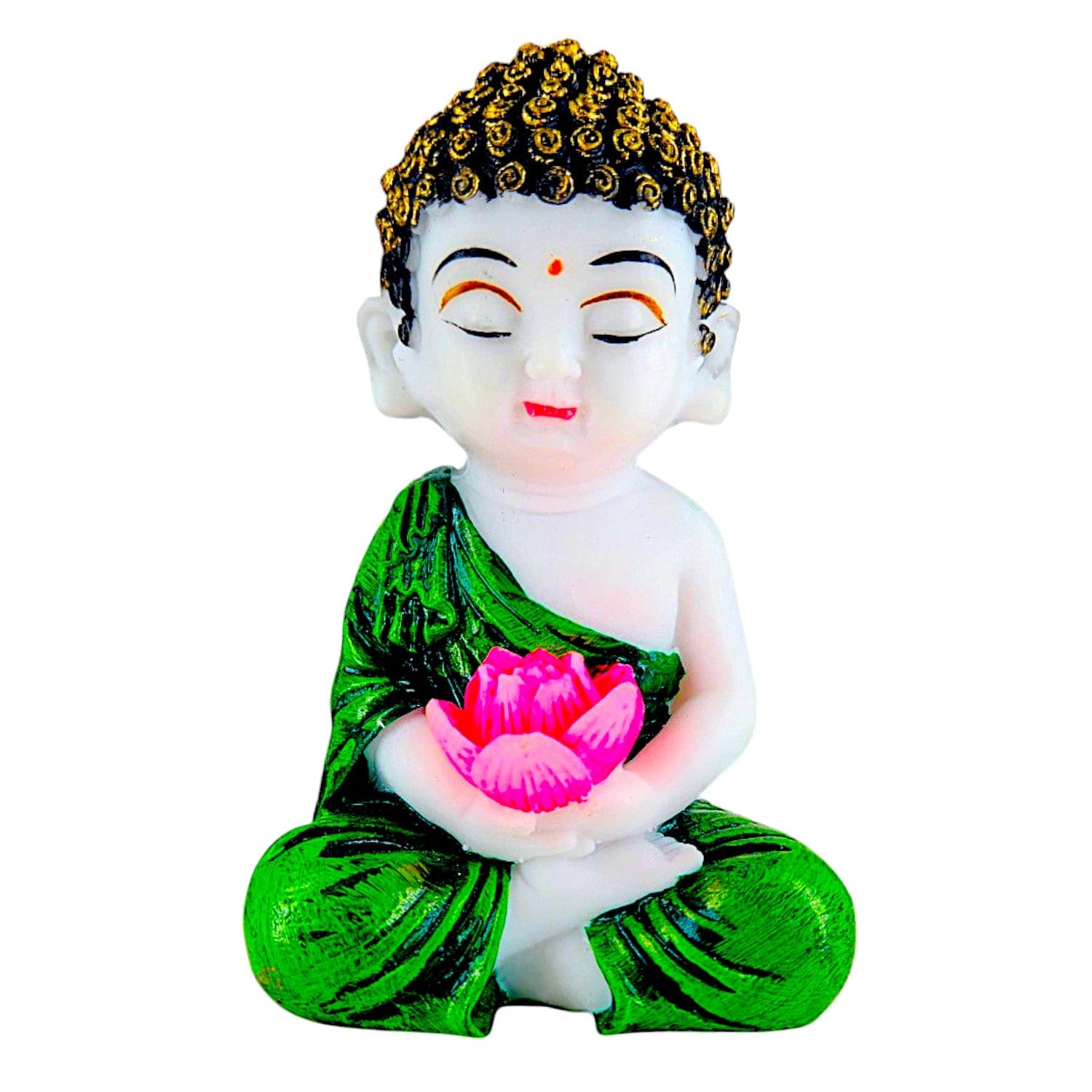 Elegant Charming Baby Buddha Resin Figurine Calm Home Home Decor Spiritual Gift Premium Home Decor 3 Adorable Baby Buddha Resin Statue - Peaceful Home Decor & Spiritual Gift - Karigaari India Aesthetic Home Decor