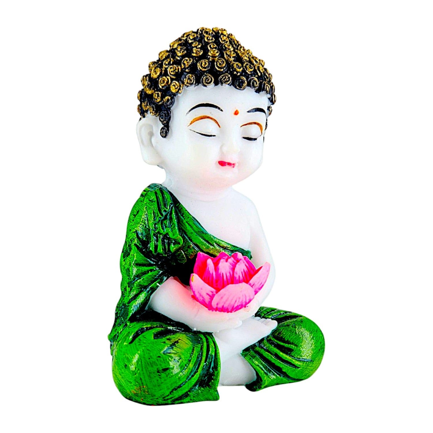 Elegant Charming Baby Buddha Resin Figurine Calm Home Home Decor Spiritual Gift Premium Home Decor 4 Adorable Baby Buddha Resin Statue - Peaceful Home Decor & Spiritual Gift - Karigaari India Aesthetic Home Decor