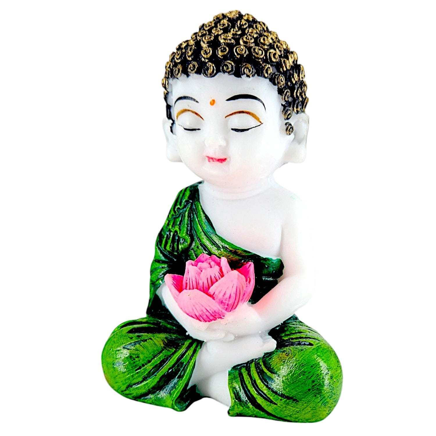 Elegant Charming Baby Buddha Resin Figurine Calm Home Home Decor Spiritual Gift Premium Home Decor 5 Adorable Baby Buddha Resin Statue - Peaceful Home Decor & Spiritual Gift - Karigaari India Aesthetic Home Decor