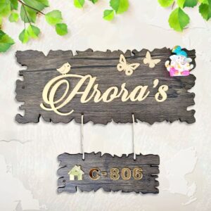 Cozy Personalized Stylish Wooden Name Plate for Office Durable Decor - Karigaari India Aesthetic Home Decor