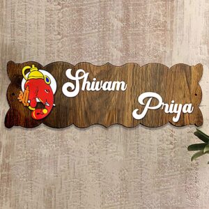 Custom Beautiful Wooden Name Plate for Office Home Durable Personalized - Karigaari India Aesthetic Home Decor