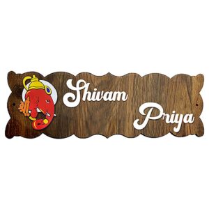 Custom Beautiful Wooden Name Plate for Office Home Durable Personalized - Karigaari India Aesthetic Home Decor