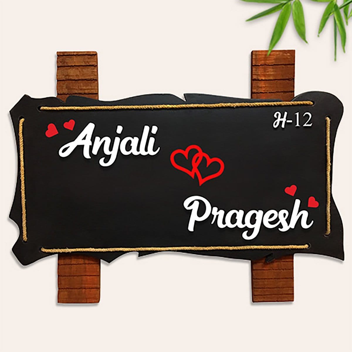 Elegant Custom Robust Timber Custom Sign For House Bespoke Lovely Decorative Piece 1 Custom Sturdy Wooden Name Plate for House Personalized Beautiful - Karigaari India Aesthetic Home Decor