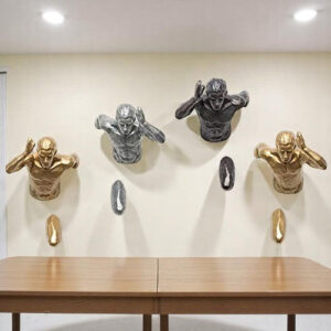 Dynamic Runner Wall Decor - Athlete Art Sculpture Set - Karigaari India Aesthetic Home Decor