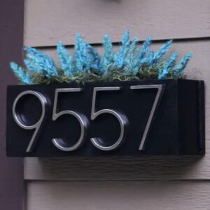 Engineering Wooden Slim Planter Number Plate - Karigaari India Aesthetic Home Decor