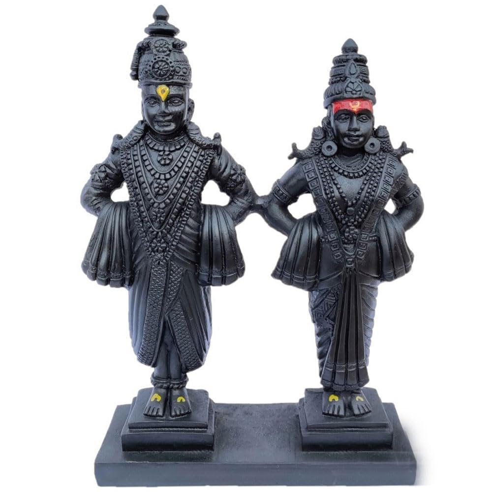 Elegant Heavenly Resin Vitthal Holder Idol Serene Lord Vithoba Figure For Home Temple Pooja Lucky Gifting Pandurang Murti Modern Ornament 2