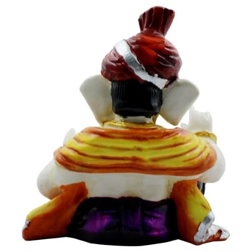 Lord Ganesha Playing Tabla Multicolor Idol for Home Decor - Karigaari India Aesthetic Home Decor