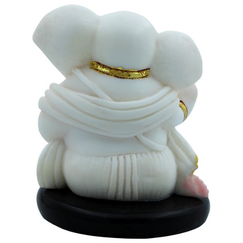 Elegant Lord Ganesha Sitting With Folding Legs White Color Figurine For Home Home Decor Home Decor Accent 5 Lord Ganesha Sitting with Folding Legs White Color Idol for Home Decor - Karigaari India Aesthetic Home Decor