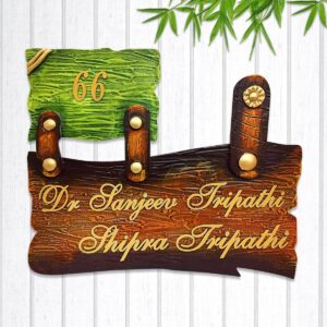 Beautiful Personalized Wooden Name Plate for Home Durable Custom - Karigaari India Aesthetic Home Decor