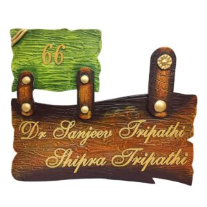 Beautiful Personalized Wooden Name Plate for Home Durable Custom - Karigaari India Aesthetic Home Decor