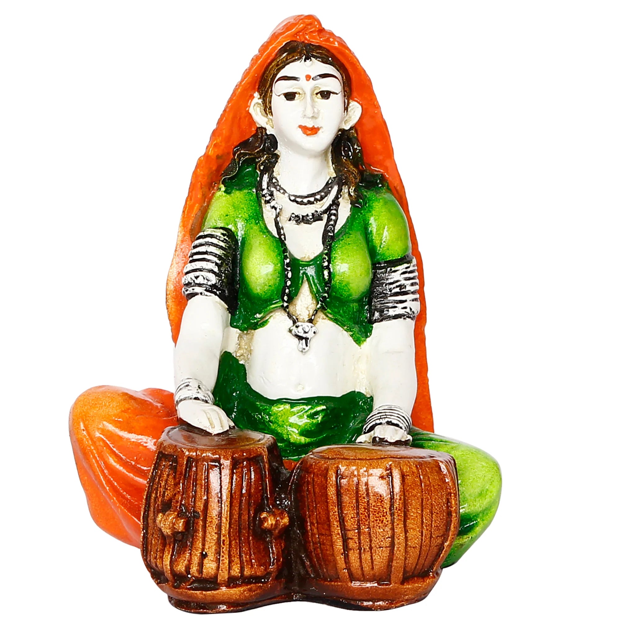 Elegant Luxurious Rajasthani Tabla Player Resin Crafted Modern Ornament 3 Karigaari Rajasthani Tabla Player Resin - Karigaari India Aesthetic Home Decor