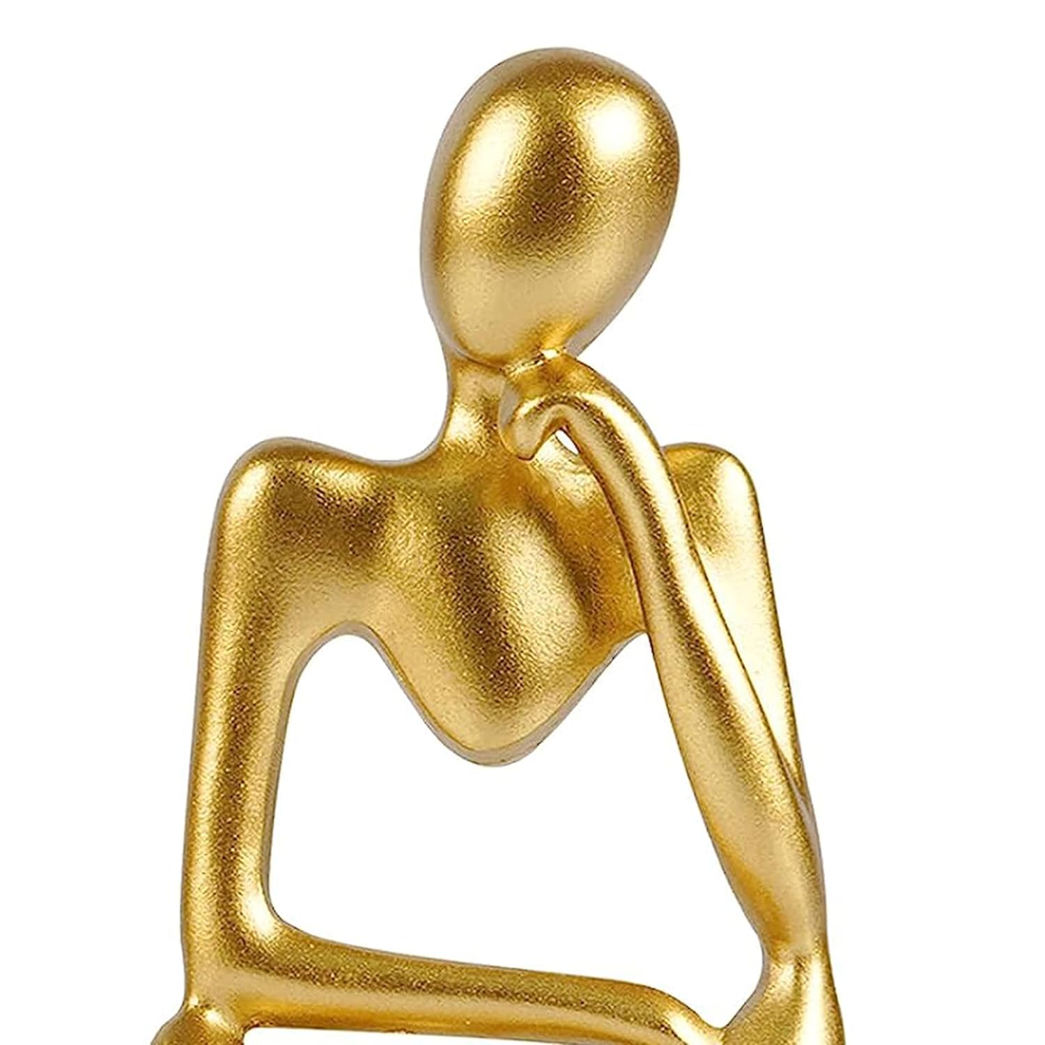 Elegant Modern Contemporary Thinker Statues Collection Of 3 Gold Finish Unique Decor Piece 7 Modern Abstract Thinker Statues – Set of 3 | Gold Finish - Karigaari India Aesthetic Home Decor