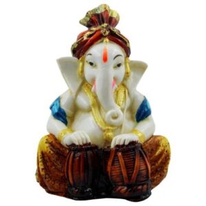 Musical Ganesha Idol with Drums - Festive Home Decor - Karigaari India Aesthetic Home Decor