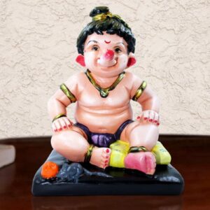 Unique Design Bal Ganesha Sitting Multicolour Idol Best for Home Decor - Karigaari India Aesthetic Home Decor