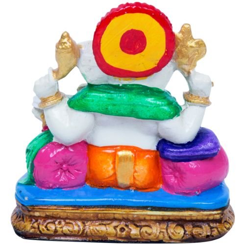 Unique Design Little Lord Ganesha Sitting On Sihansan Multicolor Best Item for Home Decor - Karigaari India Aesthetic Home Decor