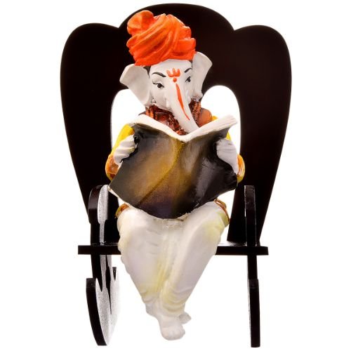 Elegant One Of A Kind Little Lord Ganesha Sitting On Chair Reading Figure Best Item For Home Home Decor Home Decoration 4 Unique Little Lord Ganesha Sitting On Chair Reading Idol Best Item for Home Decor - Karigaari India Aesthetic Home Decor