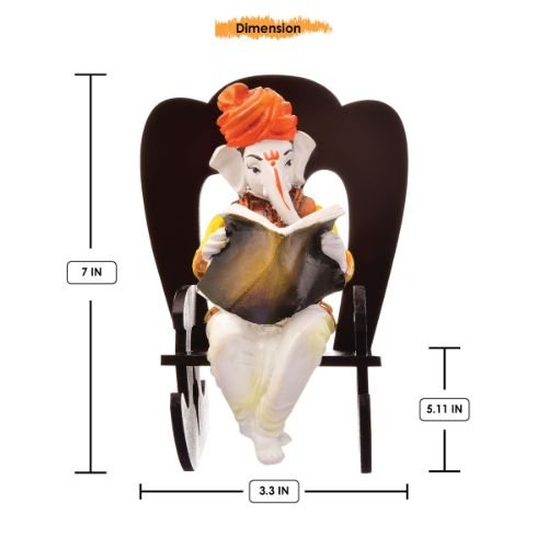 Elegant One Of A Kind Little Lord Ganesha Sitting On Chair Reading Figure Best Item For Home Home Decor Home Decoration 5 Unique Little Lord Ganesha Sitting On Chair Reading Idol Best Item for Home Decor - Karigaari India Aesthetic Home Decor