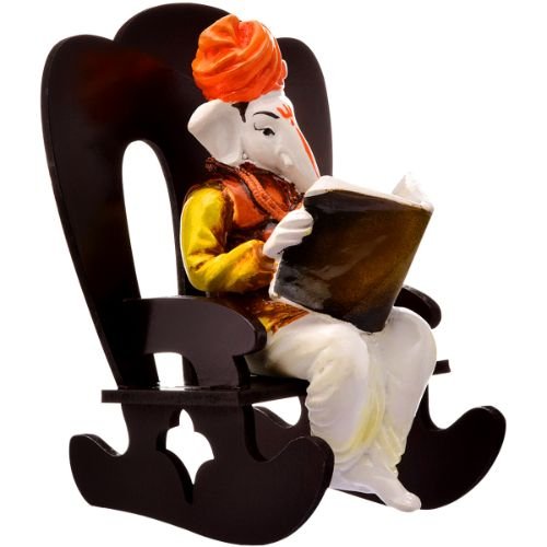 Elegant One Of A Kind Little Lord Ganesha Sitting On Chair Reading Figure Best Item For Home Home Decor Home Decoration 6 Unique Little Lord Ganesha Sitting On Chair Reading Idol Best Item for Home Decor - Karigaari India Aesthetic Home Decor