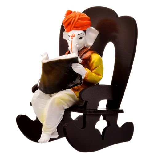 Elegant One Of A Kind Little Lord Ganesha Sitting On Chair Reading Figure Best Item For Home Home Decor Home Decoration 7 Unique Little Lord Ganesha Sitting On Chair Reading Idol Best Item for Home Decor - Karigaari India Aesthetic Home Decor