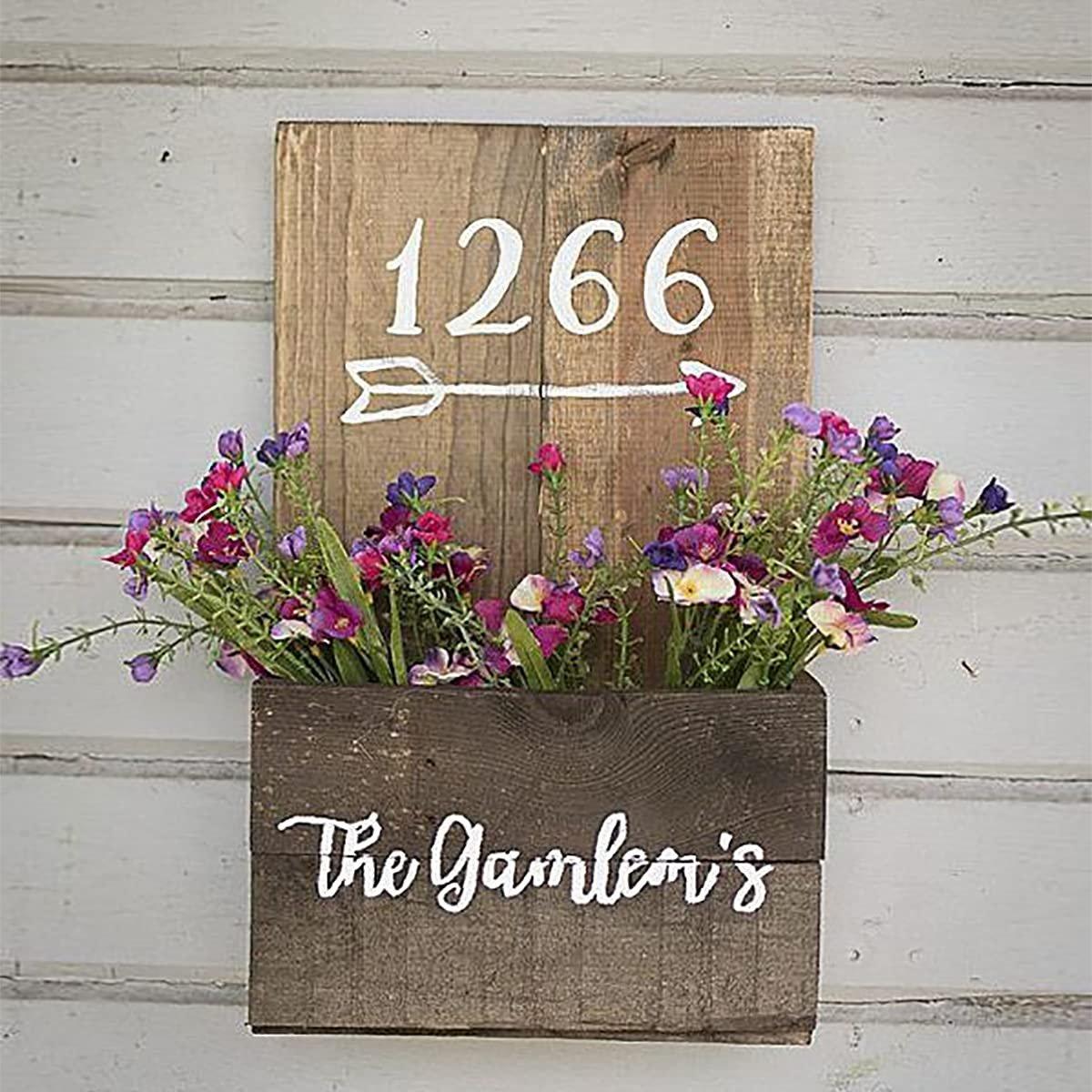 Elegant Timber Elegance House Number Sign For Home Home Decor Artful Decor Piece 1 Wooden Elegance: House Number Plate for Home Decor - Karigaari India Aesthetic Home Decor