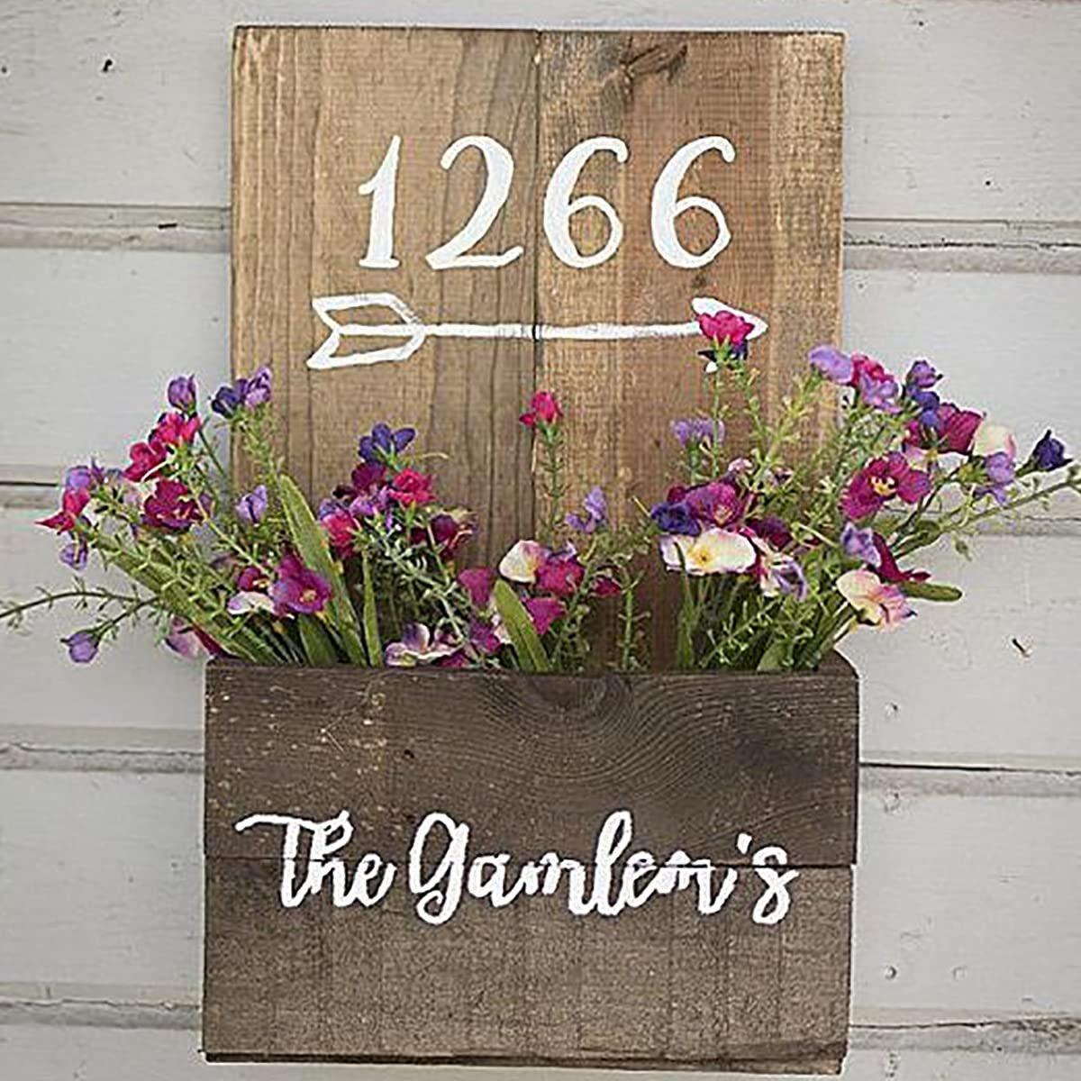 Elegant Timber Elegance House Number Sign For Home Home Decor Artful Decor Piece 2 Wooden Elegance: House Number Plate for Home Decor - Karigaari India Aesthetic Home Decor