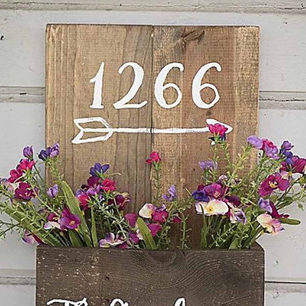 Elegant Timber Elegance House Number Sign For Home Home Decor Artful Decor Piece 3 Wooden Elegance: House Number Plate for Home Decor - Karigaari India Aesthetic Home Decor