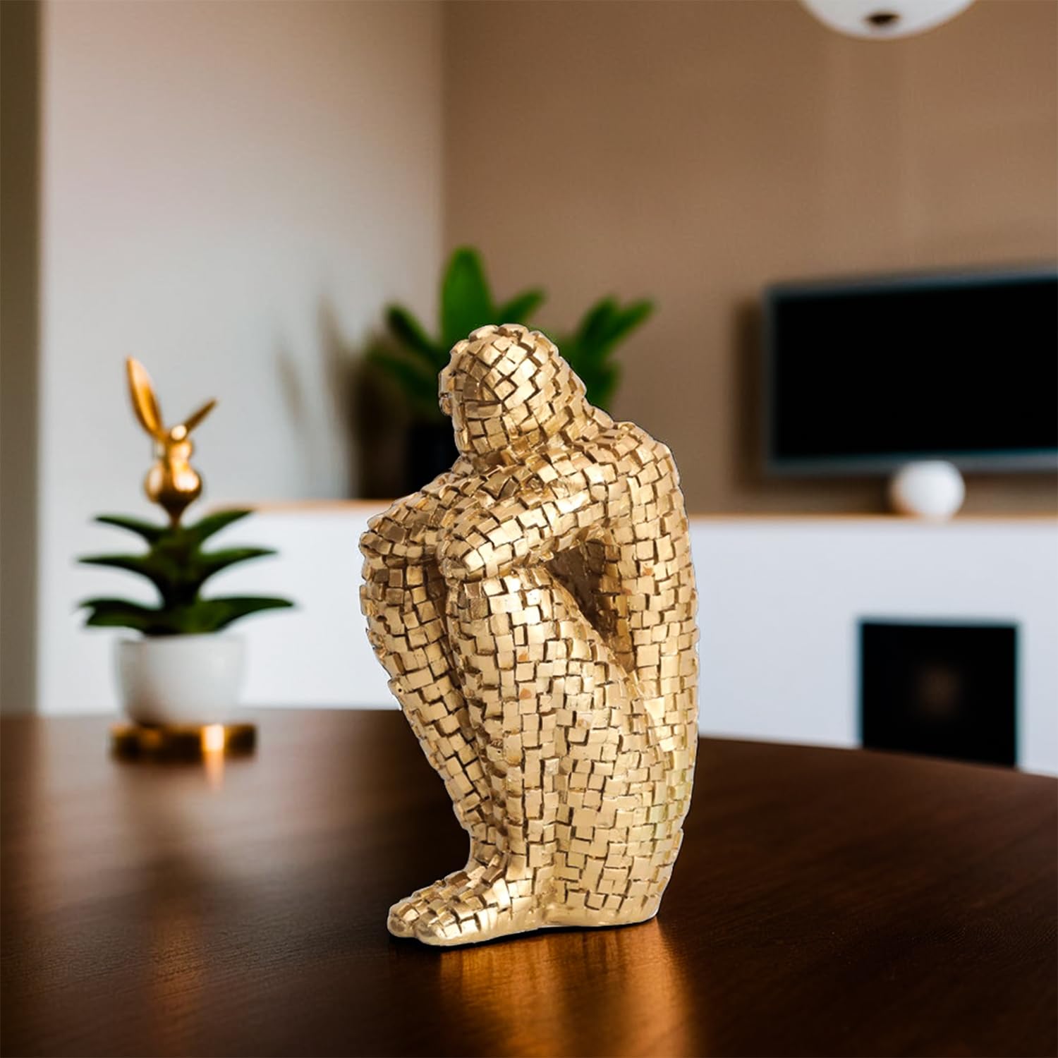 Graceful Antique Resin People Statue Figure For Home Home Decor Vintage Human Figure Display Piece For Living Room Office Gifting Artistic Collectible Decor Artful Decor Piece 1 Antique Resin People Sculpture Statue for Home Decor | Vintage Human Figurine Showpiece for Living Room, Office & Gifting | Artistic Collectible Decor - Karigaari India Aesthetic Home Decor