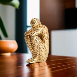 Antique Resin People Sculpture Statue for Home Decor | Vintage Human Figurine Showpiece for Living Room, Office & Gifting | Artistic Collectible Decor - Karigaari India Aesthetic Home Decor