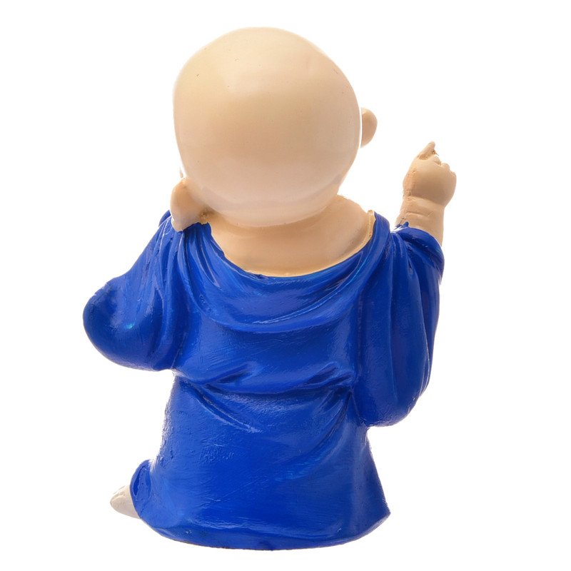 Graceful Artisan Ployresin Lord Buddha Laughing Dark Blue Colour Figurine And Putting Artisan On Mouth Centerpiece Home Home Decor Office Decoration Spiritual Gift Artful Decor Piece 5 Handcrafted Ployresin Lord Buddha Laughing Dark Blue Colour Statue And Putting Hand On Mouth Showpiece Home Decor/Office Decor/Spiritual Gift - Karigaari India Aesthetic Home Decor