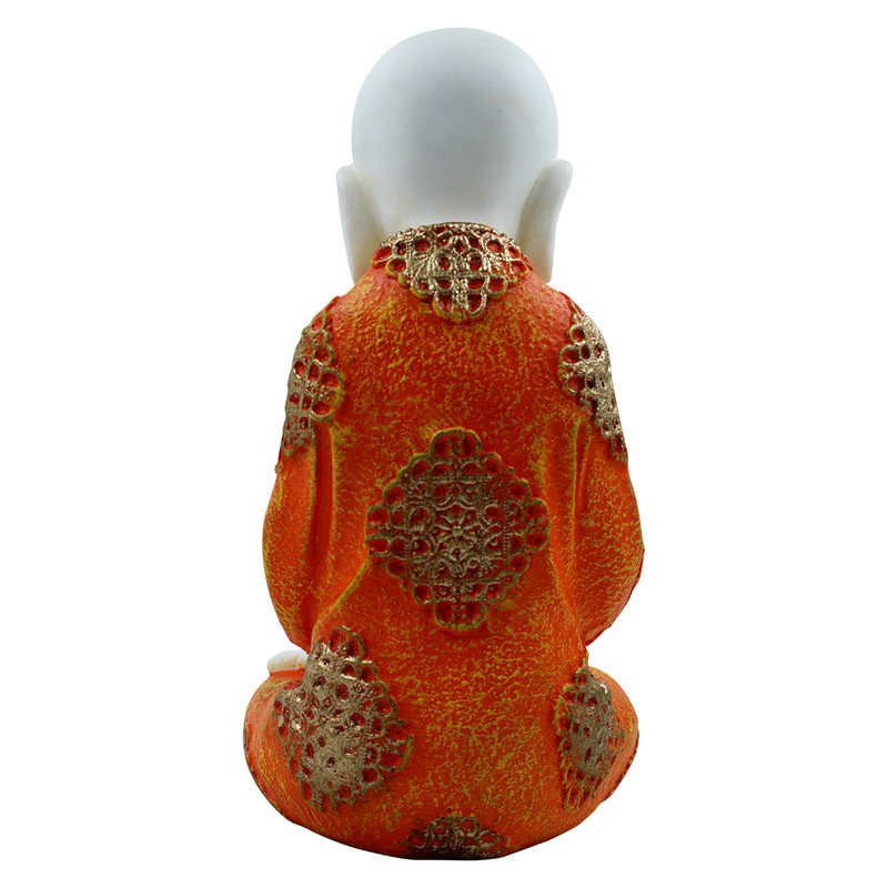 Graceful Artisan Ployresin Lord Buddha Praying White And Orange Figurine Display Piece Home Decor Office Home Decor Spiritual Gift Home Decoration 4 Handcrafted Ployresin Lord Buddha Praying White And Orange Statue Showpiece Home Decor/Office Decor/Spiritual Gift - Karigaari India Aesthetic Home Decor