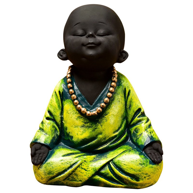 Graceful Artisan Ployresin Sitting Green Colour Meditating Lord Buddha Figure Centerpiece Home Home Decor Office Decoration Spiritual Gift Modern Ornament 3 Handcrafted Ployresin Sitting, Green Colour Meditating Lord Buddha Statue Showpiece Home Decor/Office Decor/Spiritual Gift - Karigaari India Aesthetic Home Decor