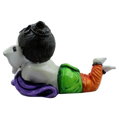 Bal Ganesh Sleeping Multicolor Idol for Home Decor - Karigaari India Aesthetic Home Decor
