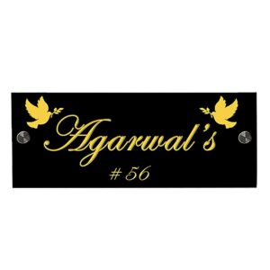 Personalized Custom Acrylic Name Plate for House Beautiful Durable - Karigaari India Aesthetic Home Decor