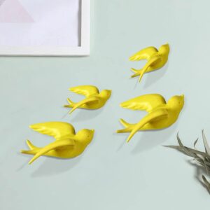 Bright Bird Wall Hangings - Vibrant Yellow Home Decoration - Karigaari India Aesthetic Home Decor
