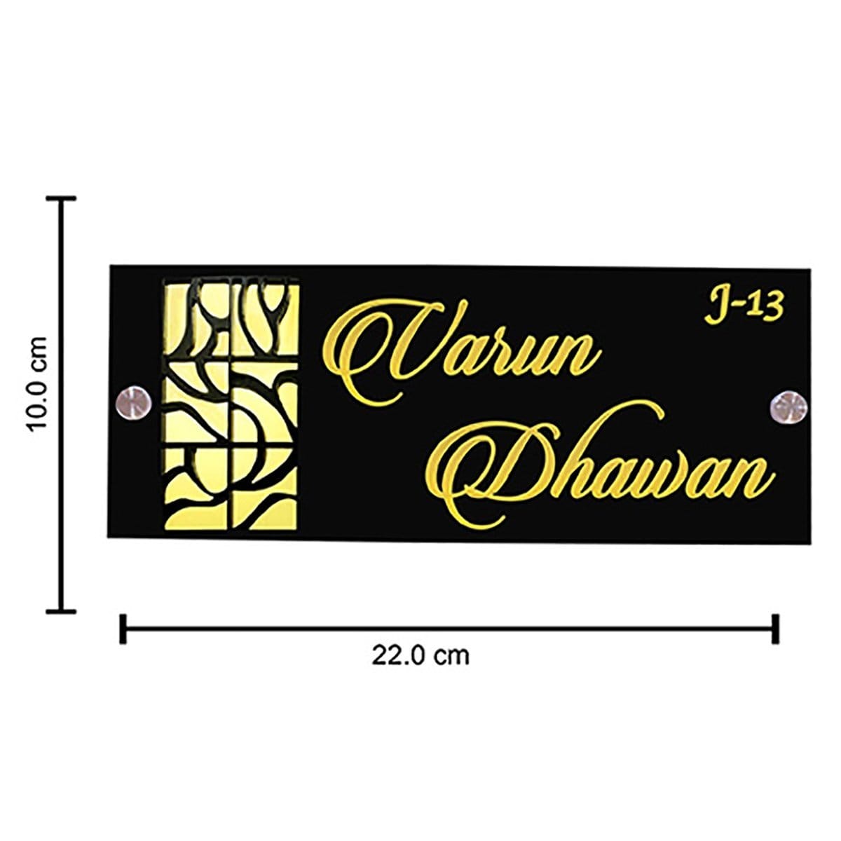 Graceful Custom Trendy Acrylic Custom Sign For Home Office Long Lasting Bespoke Stylish Accent 3 Custom Stylish Acrylic Name Plate for Home Office Durable Personalized - Karigaari India Aesthetic Home Decor