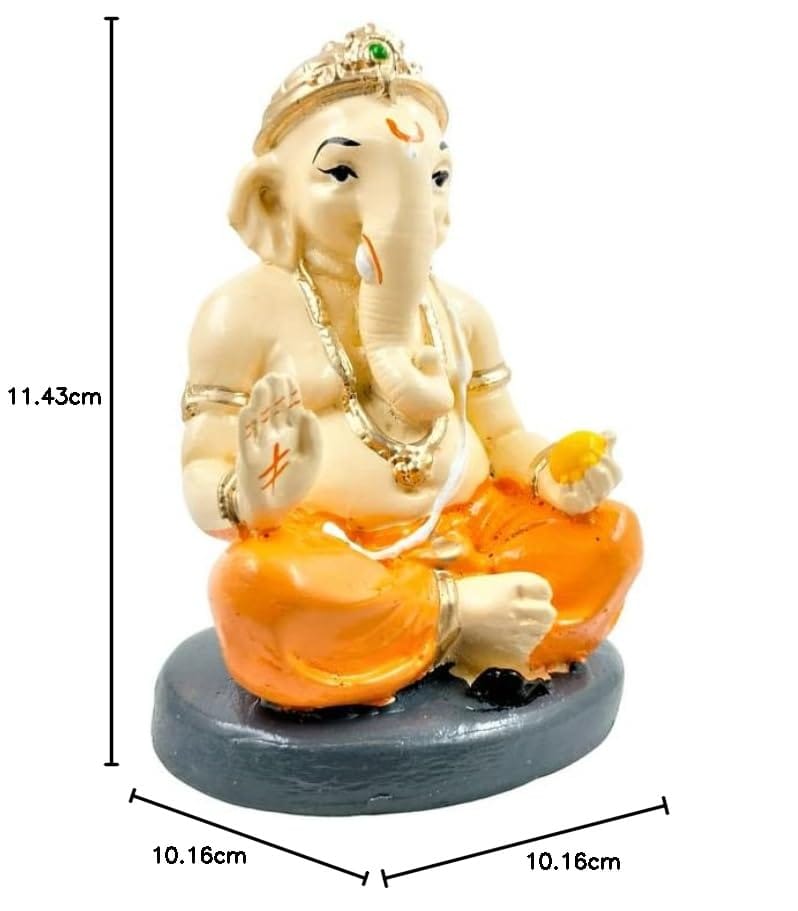 Graceful Heavenly Blessings Ganesha Statue Resin Crafted Ganesha Sitting On Open Hands Figurine For Prosperity Protection One Of A Kind Home Home Decor Unique Decor Piece 4