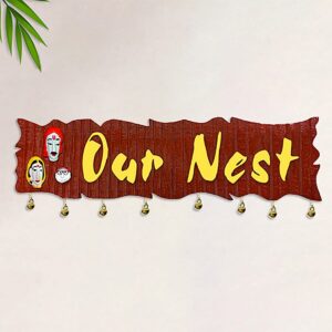 Durable Personalized Wooden Name Plate for House Sturdy Beautiful - Karigaari India Aesthetic Home Decor
