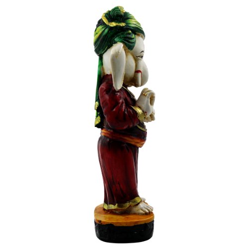 Lord Ganesha Standing And Giving Instruction Multicolor Idol for Home Decor - Karigaari India Aesthetic Home Decor