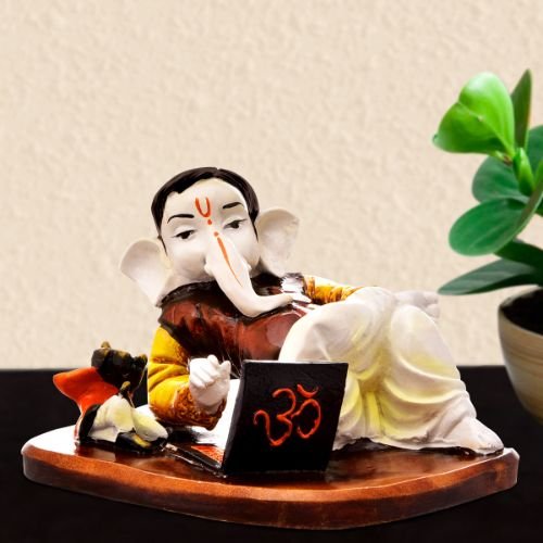 Graceful One Of A Kind Little Lord Ganesha Sitting With Laptop Best Item For Home Decoration Premium Home Decor 1 Unique Little Lord Ganesha Sitting With Laptop Best Item for Home Decor - Karigaari India Aesthetic Home Decor