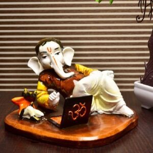 Unique Little Lord Ganesha Sitting With Laptop Best Item for Home Decor - Karigaari India Aesthetic Home Decor