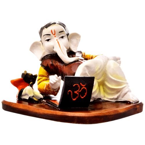 Graceful One Of A Kind Little Lord Ganesha Sitting With Laptop Best Item For Home Decoration Premium Home Decor 3 Unique Little Lord Ganesha Sitting With Laptop Best Item for Home Decor - Karigaari India Aesthetic Home Decor