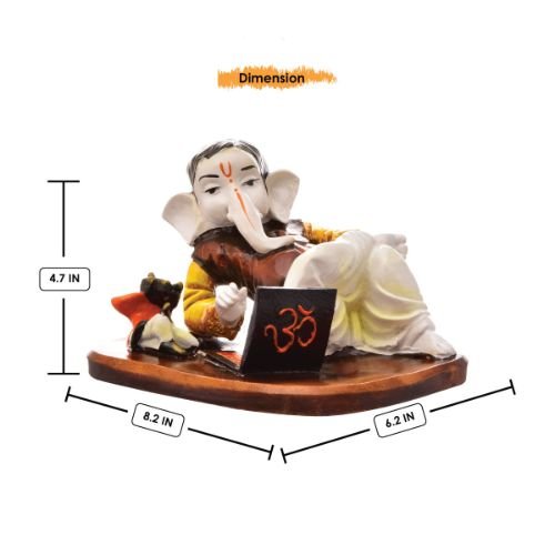 Graceful One Of A Kind Little Lord Ganesha Sitting With Laptop Best Item For Home Decoration Premium Home Decor 4 Unique Little Lord Ganesha Sitting With Laptop Best Item for Home Decor - Karigaari India Aesthetic Home Decor