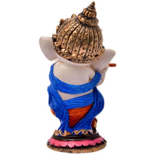 Graceful One Of A Kind Lord Ganesha Statue Standing Playing Flute Best Item For Home Home Decor Multicolor Unique Decor Piece 7 Unique Lord Ganesha Idol Standing & Playing Flute Best Item for Home Decor Multicolor - Karigaari India Aesthetic Home Decor