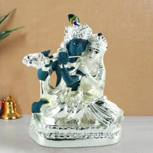 Radha Krishna Resin Idol - Divine Love - Karigaari India Aesthetic Home Decor