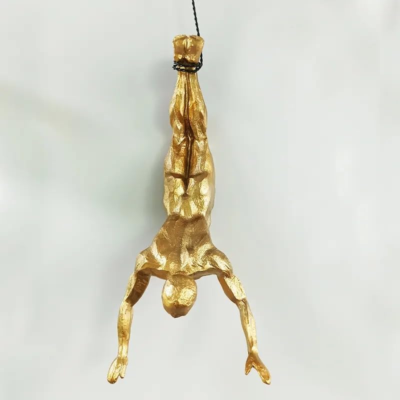 Graceful Refined Resin Gold Climber Trio Decor Unique Decor Piece 7 Elegant Resin Gold Climber Trio Decor - Karigaari India Aesthetic Home Decor