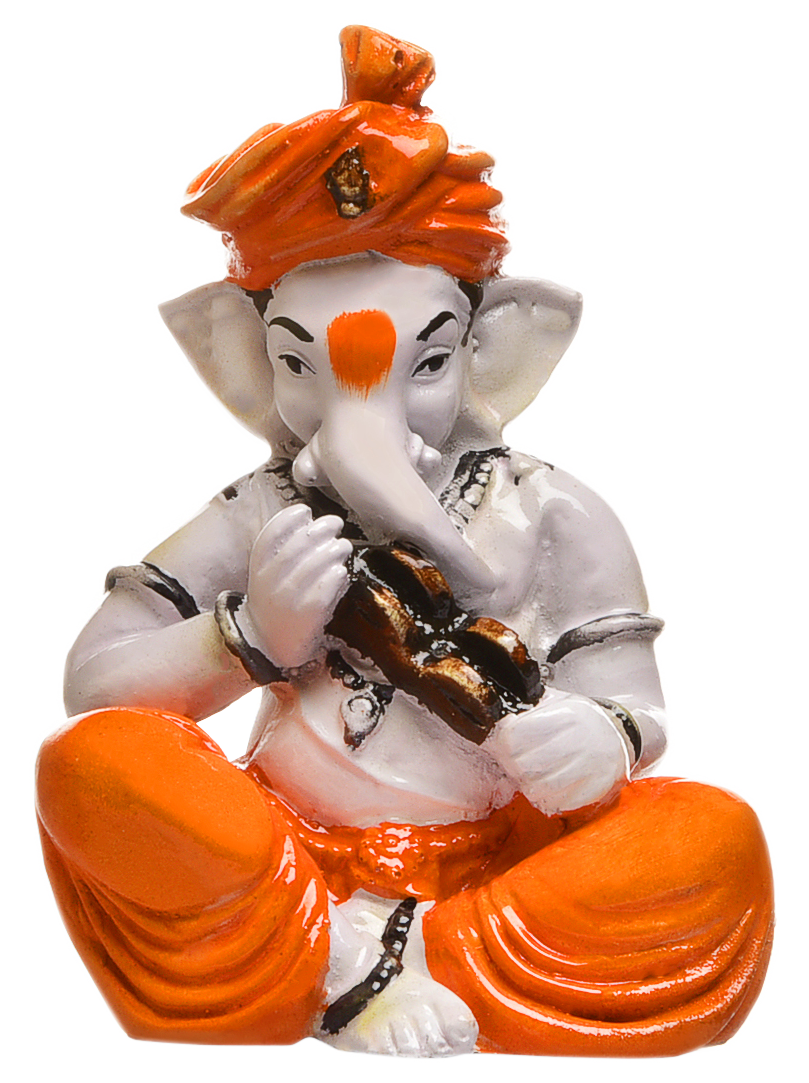 Graceful Resin Flute Ganesha Figure Artistic Ganpati Figurine For Home Mandir Festive Home Decor Gifting Home Decor Accent 2 Resin Flute Ganesha Idol Artistic Ganpati Statue for Home Mandir, Festive Decor & Gifting - Karigaari India Aesthetic Home Decor