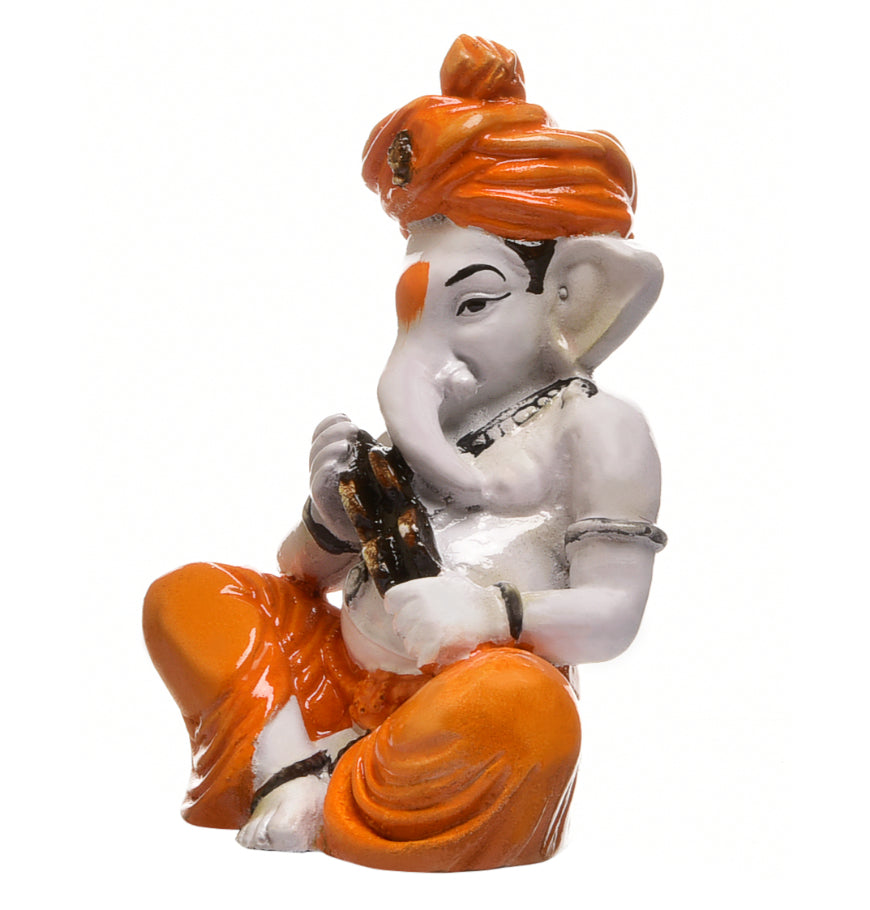 Graceful Resin Flute Ganesha Figure Artistic Ganpati Figurine For Home Mandir Festive Home Decor Gifting Home Decor Accent 3 Resin Flute Ganesha Idol Artistic Ganpati Statue for Home Mandir, Festive Decor & Gifting - Karigaari India Aesthetic Home Decor