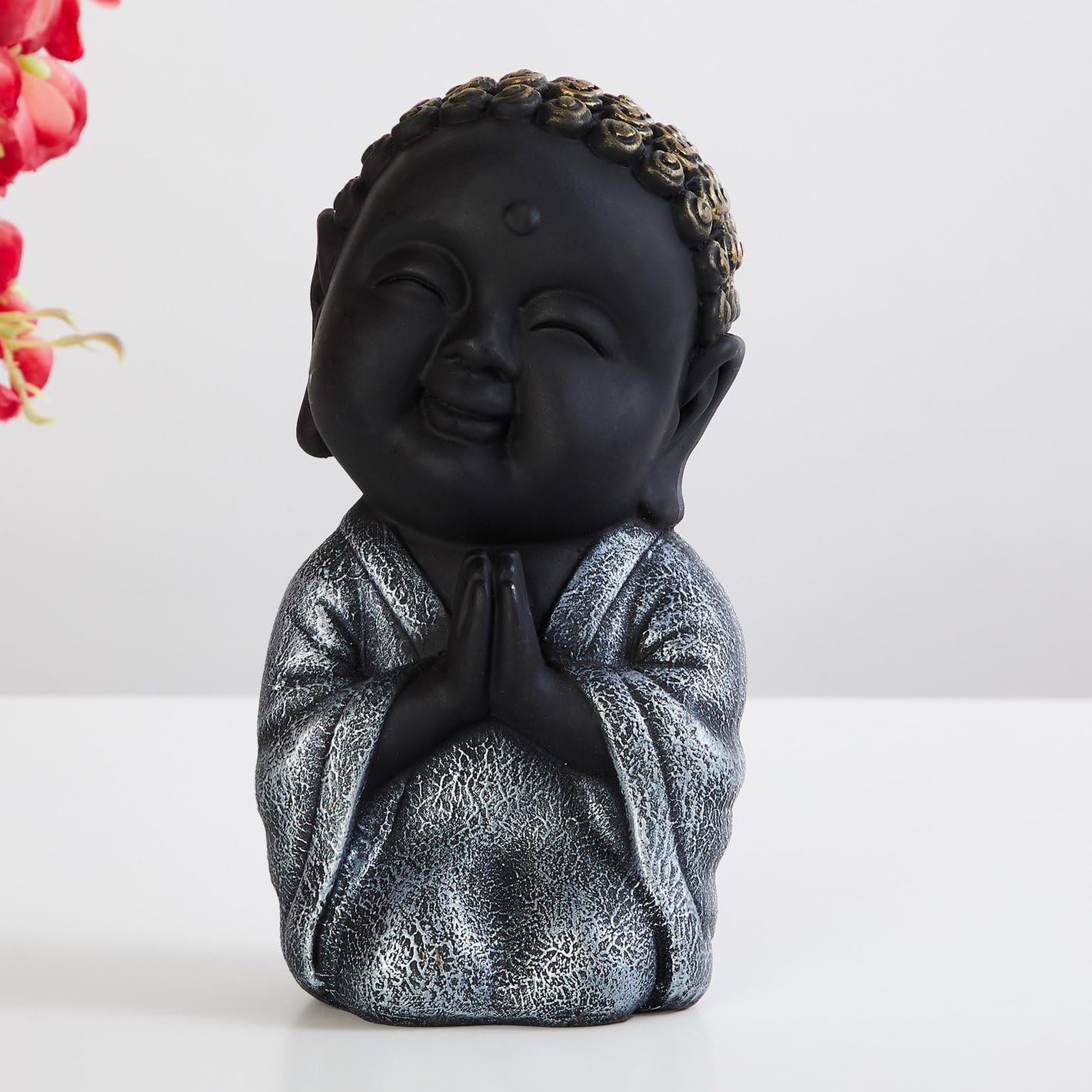 Graceful Serene Praying Buddha Statue Calm Resin Figurine For Home Gifting Unique Decor Piece 1