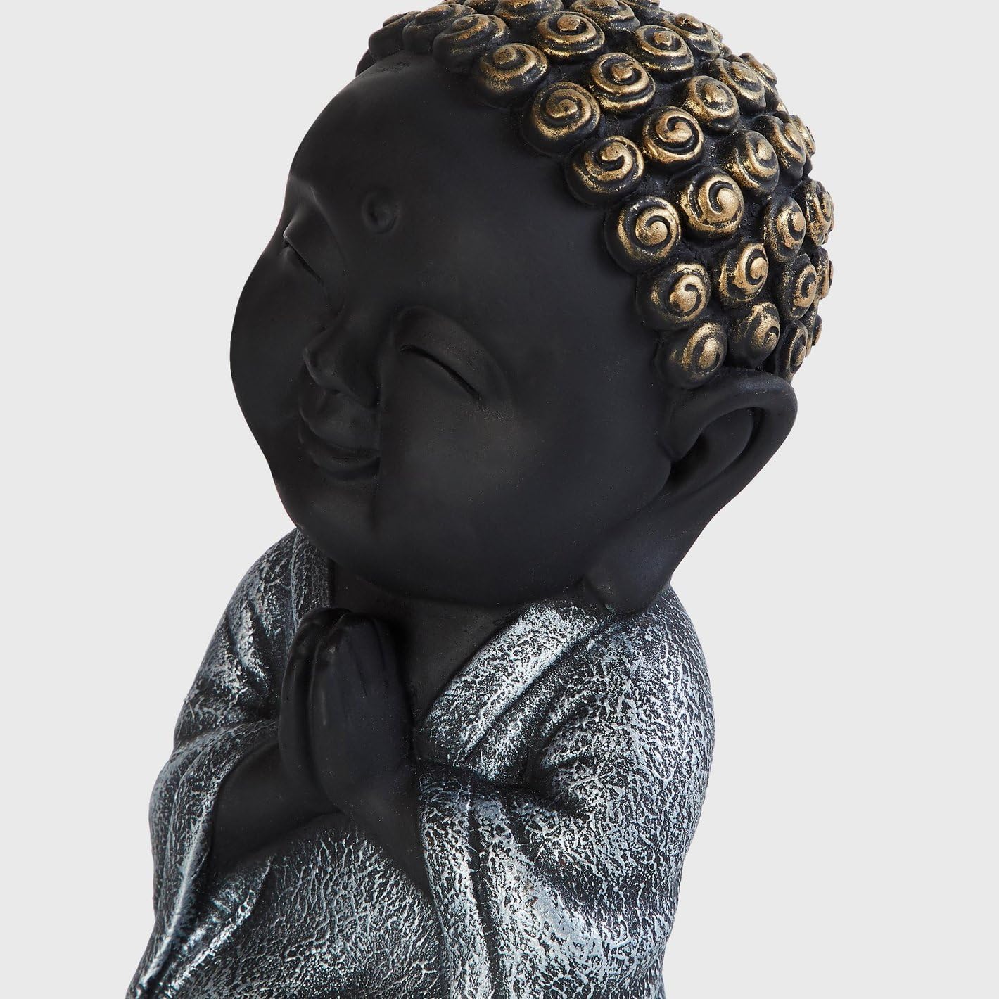 Graceful Serene Praying Buddha Statue Calm Resin Figurine For Home Gifting Unique Decor Piece 3